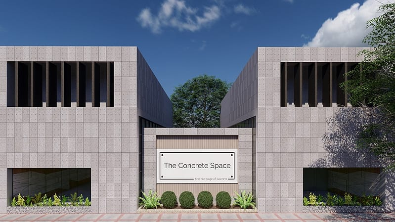 Pure concrete wall panel with minimalist smooth finish for clean modern interior walls