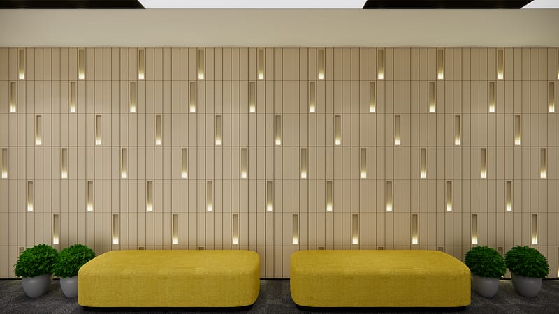 Elegant concrete wall panel with refined minimal surface for luxury interiors