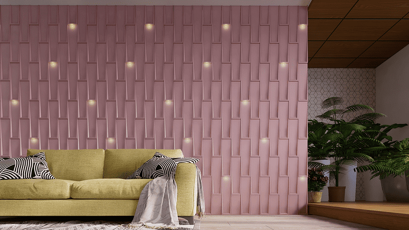 Frame concrete wall panel with structured border detailing for architectural emphasis