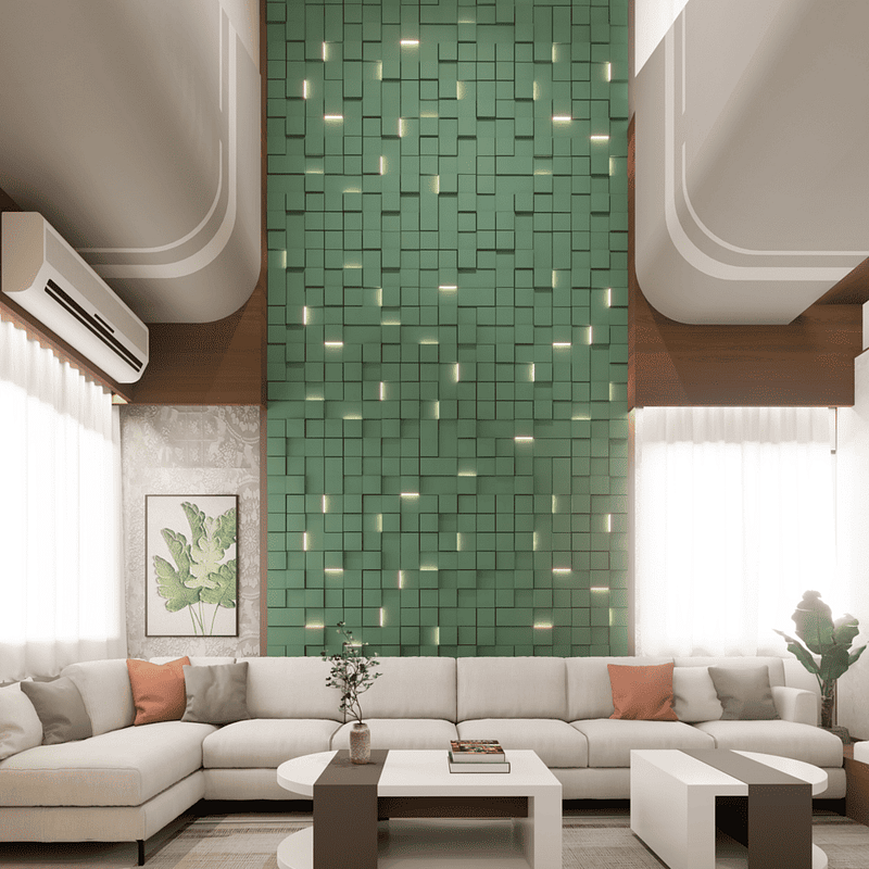 Cube Concrete Wall Panel- forest pine